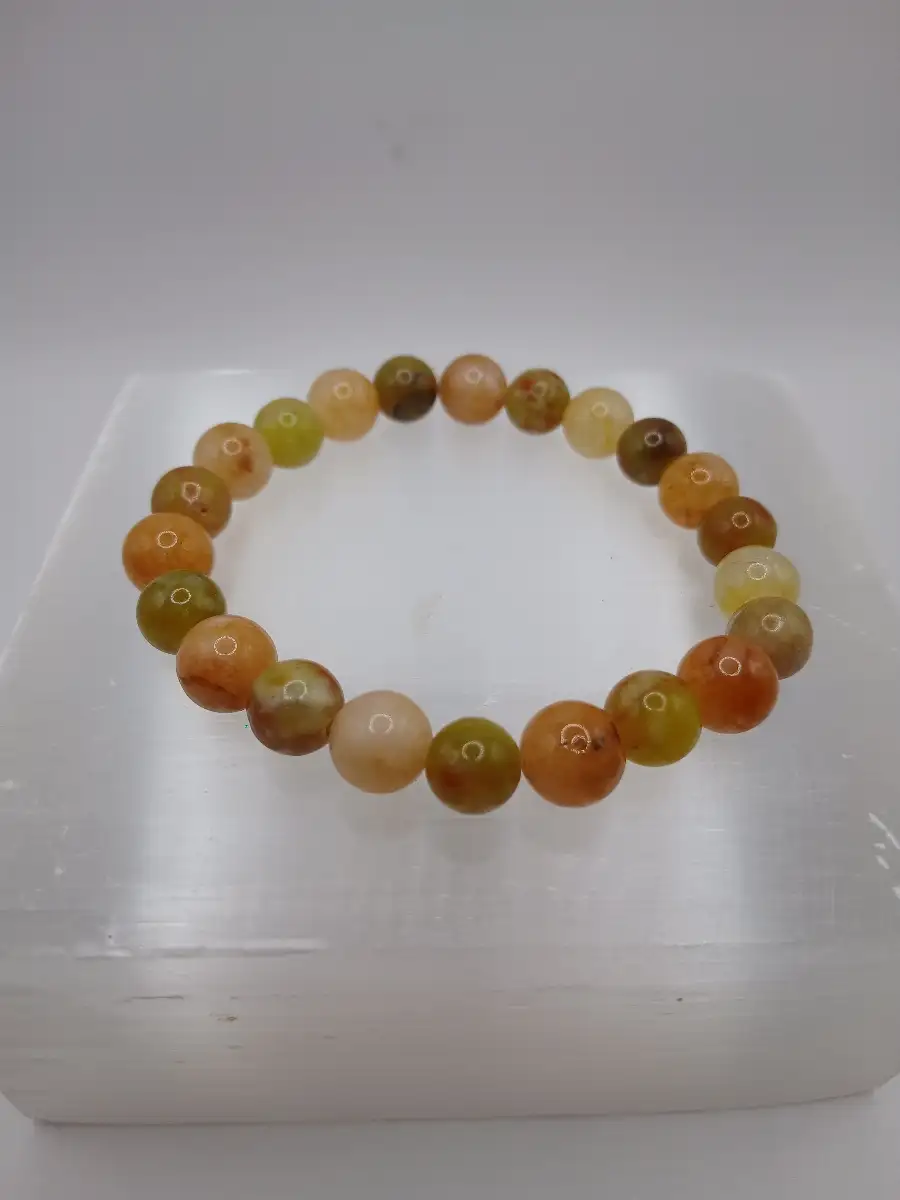Bracelet Serpentine & Aventurine jaune – Vitalité & équilibre copie