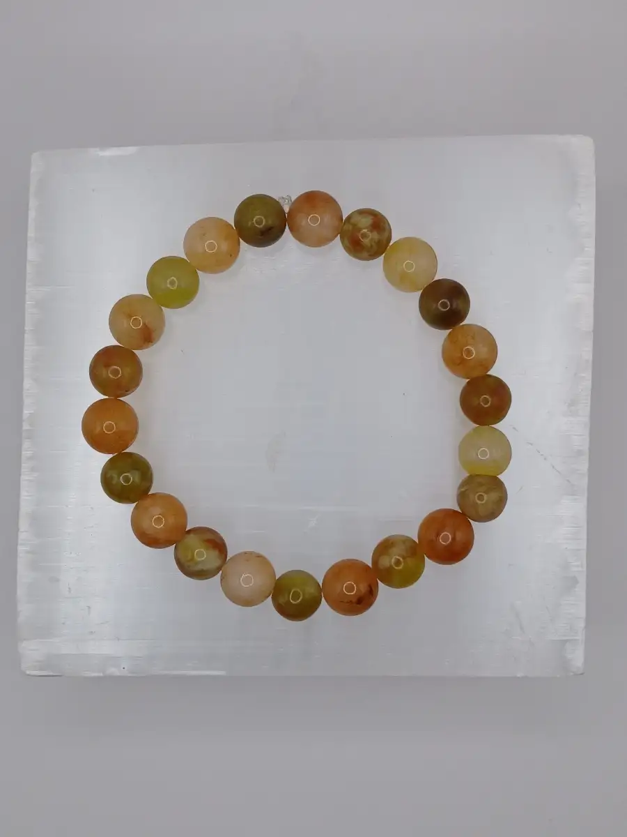 Bracelet Serpentine & Aventurine jaune – Vitalité & équilibre copie