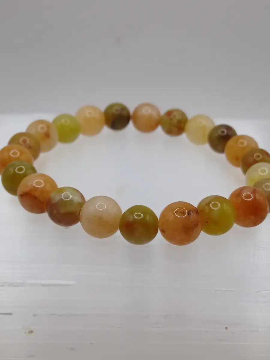 Bracelet Serpentine & Aventurine jaune – Vitalité & équilibre copie