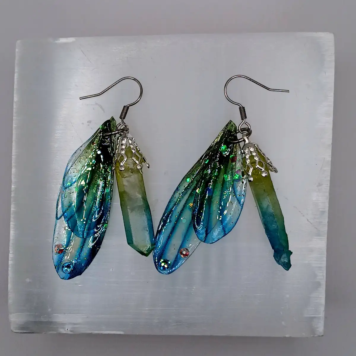 Boucles d’oreilles “Ailes d’Émeraude” – Magie & liberté copie