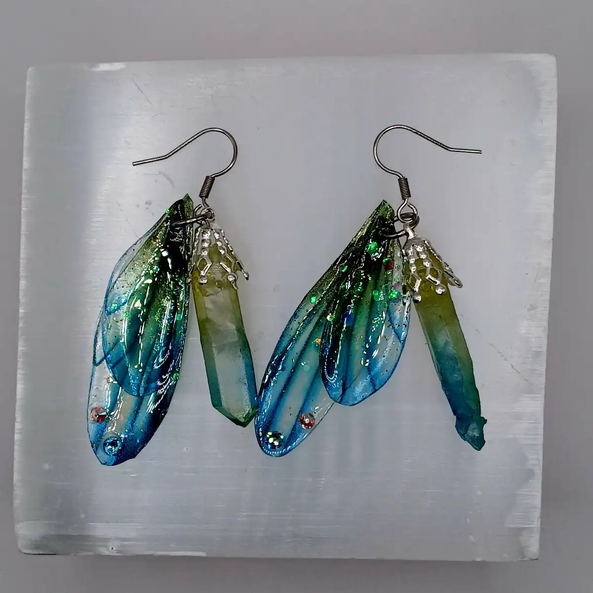 Boucles d’oreilles “Ailes d’Émeraude” – Magie & liberté copie