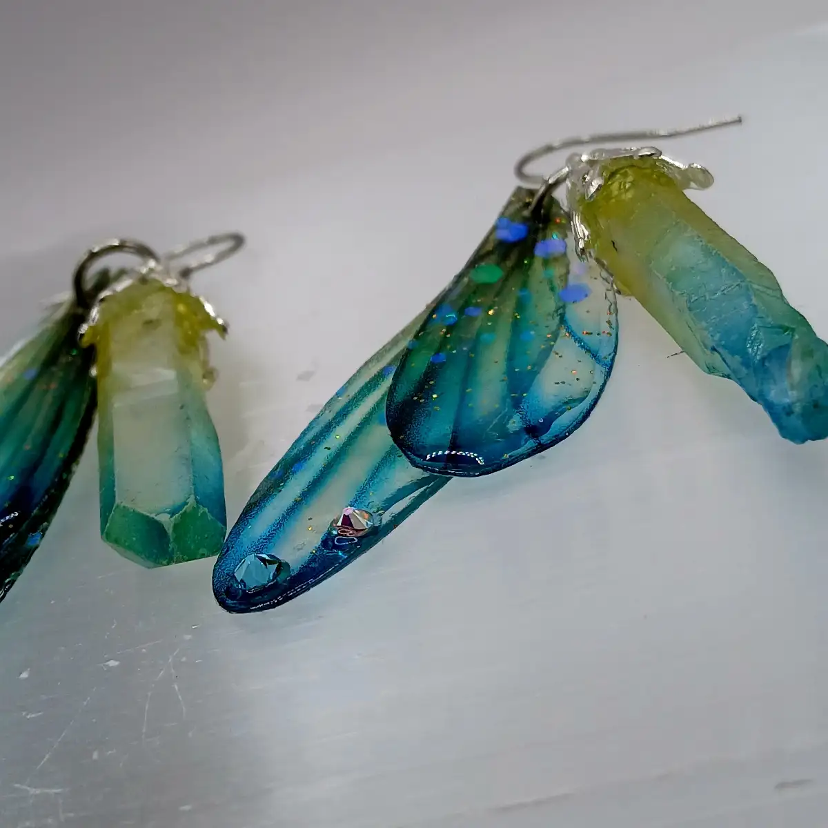 Boucles d’oreilles “Ailes d’Émeraude” – Magie & liberté copie