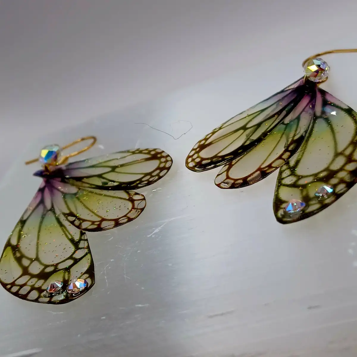 Boucles d’oreilles “Ailes de Papillon Sacré” – Transformation & renaissance copie