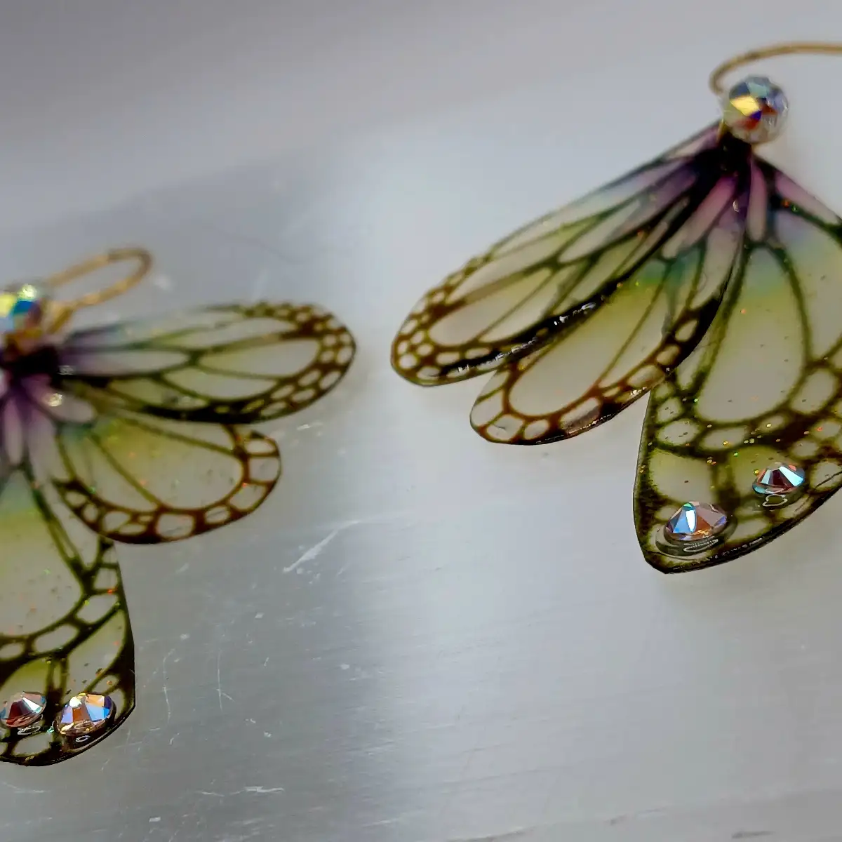 Boucles d’oreilles “Ailes de Papillon Sacré” – Transformation & renaissance copie